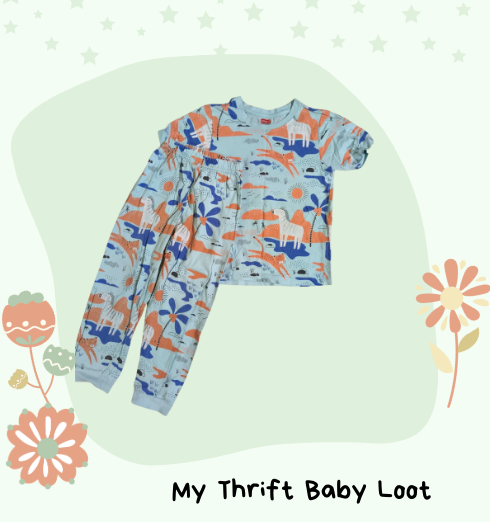 Preloved Babyhug night suit set (4-5 years)